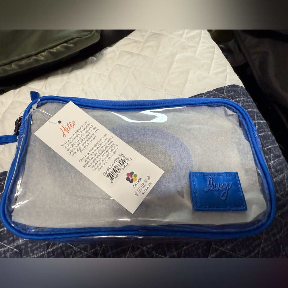 Lug Clear Front Blue Crossbody